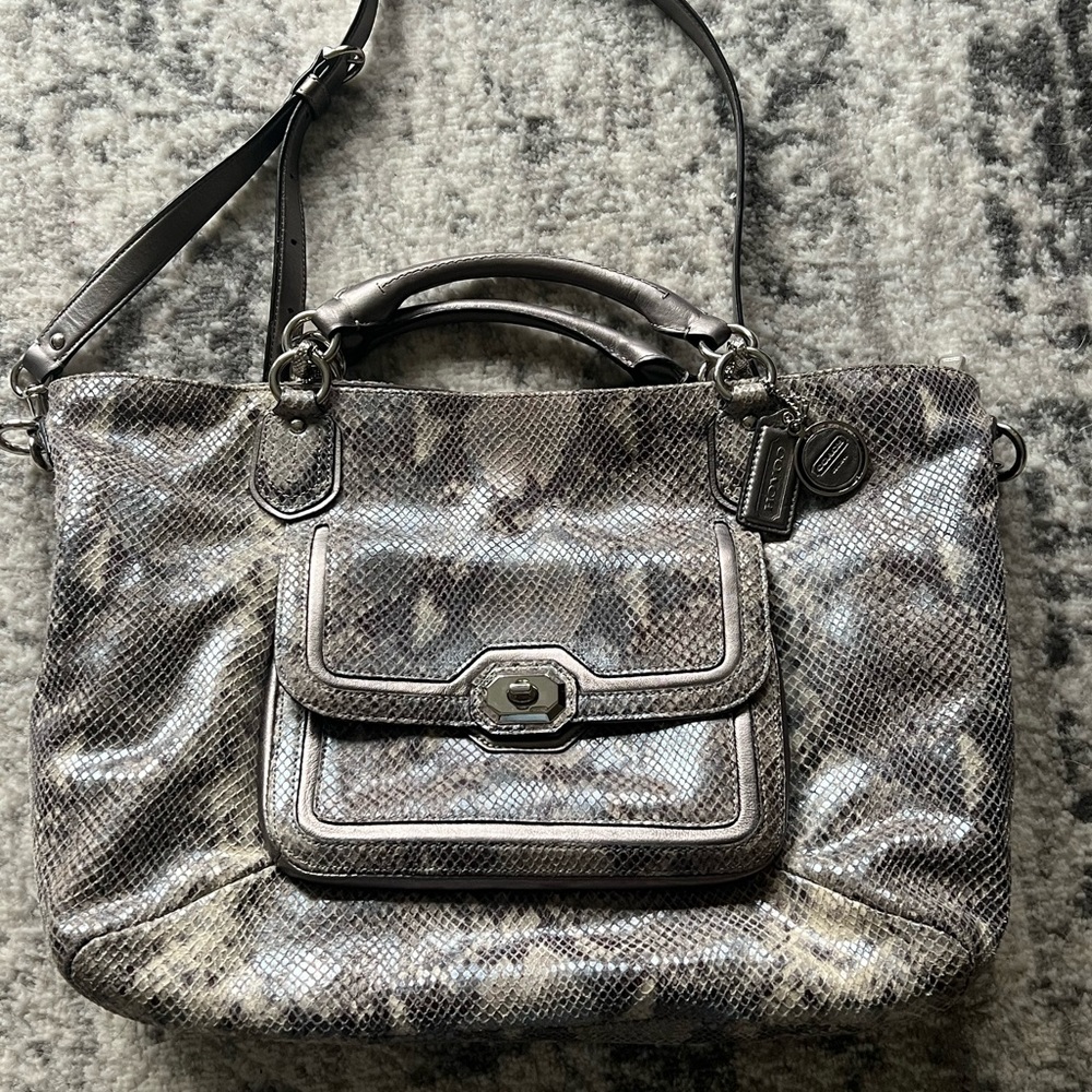 COACH Campbell Exotic Leather Izzy Satchel - BEAUTIFUL!